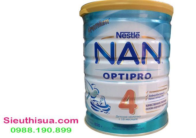 Sữa Nan Nga số 4 hộp 400gram hàng chính hàng của Nga.