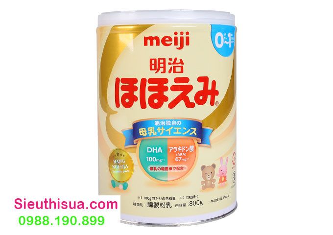 Sữa meiji số 0-1 hàng nội địa Nhật mẫu mới nhất năm 2018 (chuẩn bill)