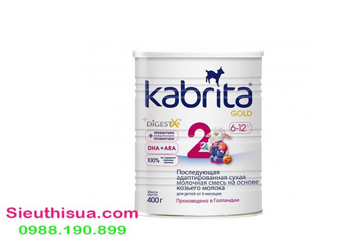 Sữa dê Kabrita số 2 hộp 400gram hàng chính hãng của Nga.