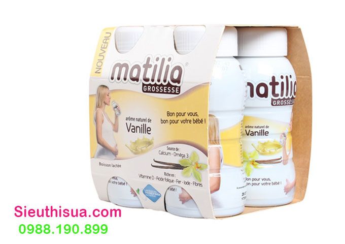 Sữa bầu matilia hương vani hộp 200ml hàng chính hãng của Pháp