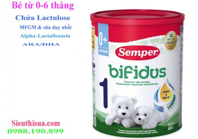 Sữa semper Bifidus số 1- nhiều chất xơ hơn- mẹ không lo bé táo bón