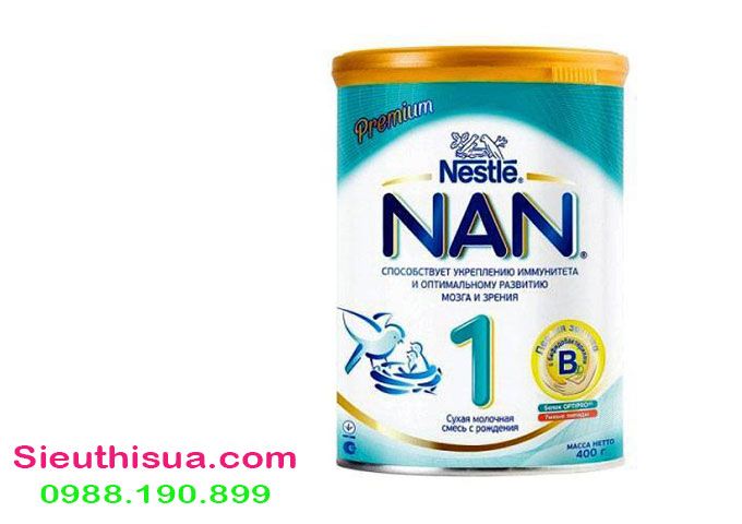 Sữa Nan Nga số 1 hộp 400gram hàng chính hàng của Nga.