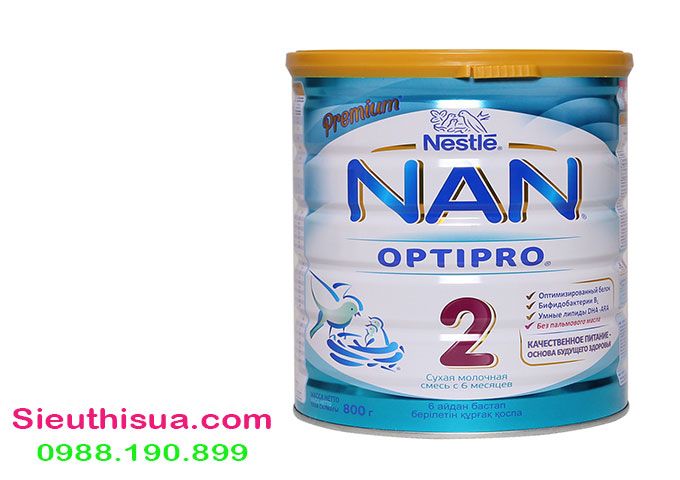 Sữa Nan Nga số 2 hộp 800 gram hàng chính hãng của Nga