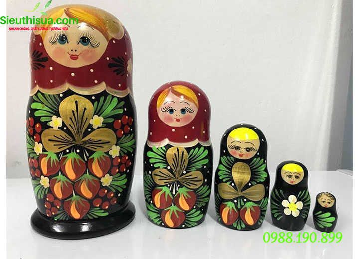 Búp bê Matryoshka bộ 5 con mẫu hoa nhỏ