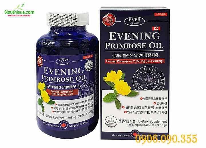 Tinh dầu hoa anh thảo Hàn Quốc Evening Primrose Oil 365 viên