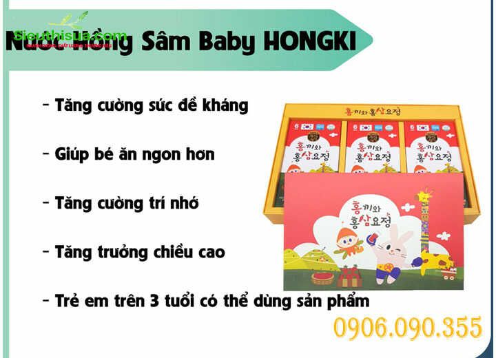 Hồng sâm Baby HongKi dành cho bé