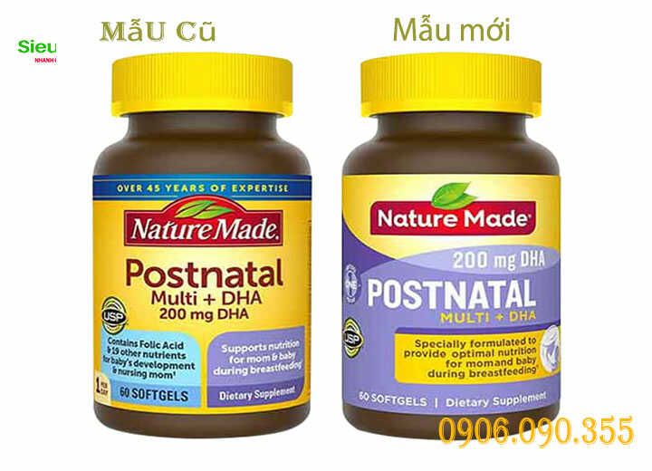 Viên uống Nature Made Postnatal Multi + 200 mg DHA dành cho mẹ sau sinh