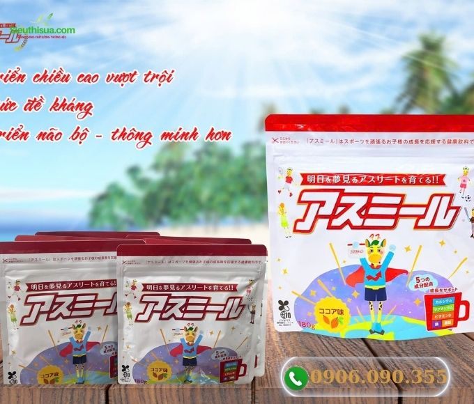 Sữa tăng chiều cao Asumiru Nhật Bản dành cho bé từ 3-16 tuổi
