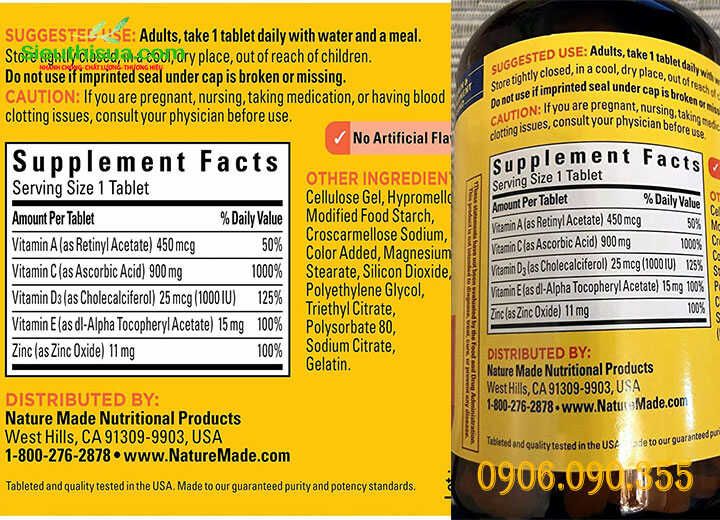 Nature Made Super C with Vitamin D3 & Zinc