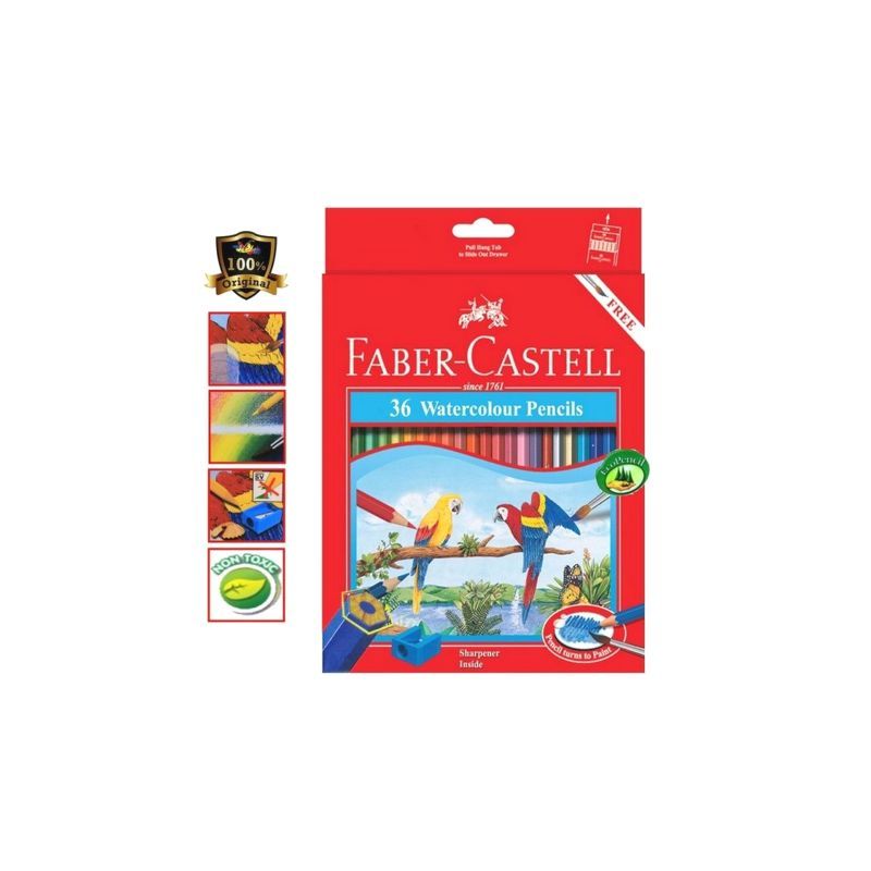 Watercolour pencils Faber Castell, 36 colors