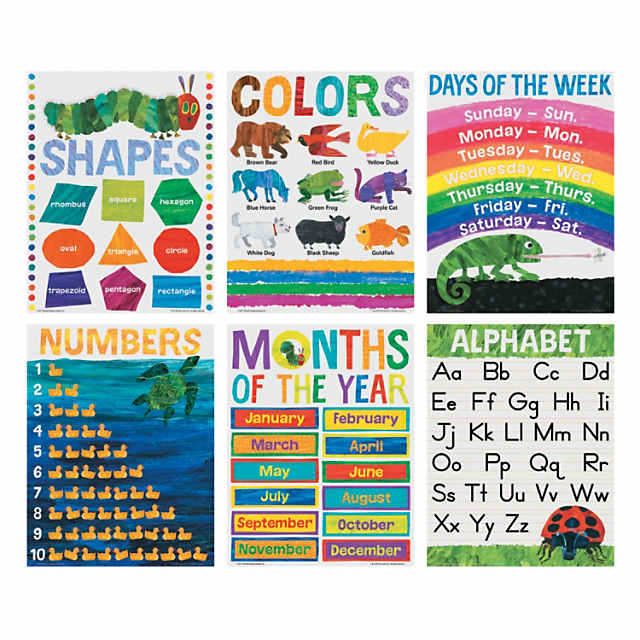 Eric Carle Basic Skill Poster Set 6pc