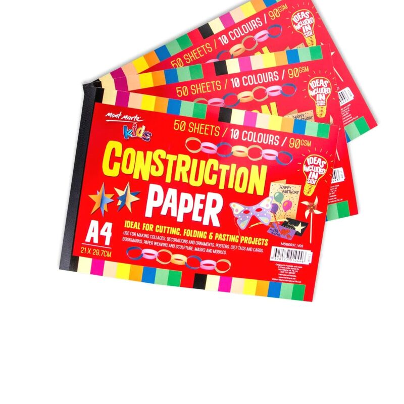 Construction Paper 90gsm, 50 sheets, 10 colors