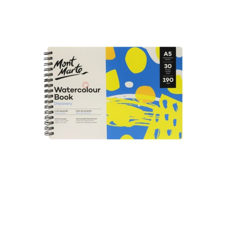 Mont Marte Watercolour Book Discovery A5 190gsm, 30 sheets