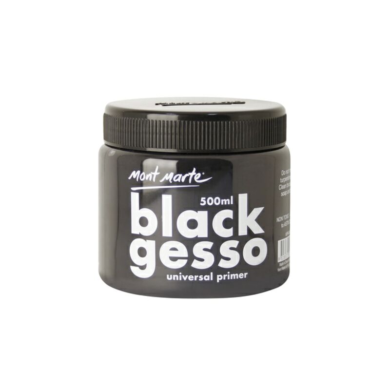 Mont Marte Black Gesso Universal Primer 500ml