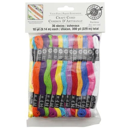 Rainbow Craft Cord by Loops & Threads™, 36ct