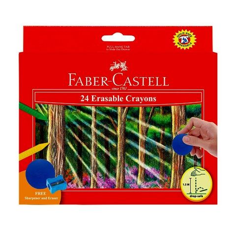 24 Erasable Crayons Faber Castell