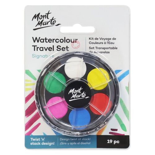 Mont Marte Watercolour Travel Set 19pc