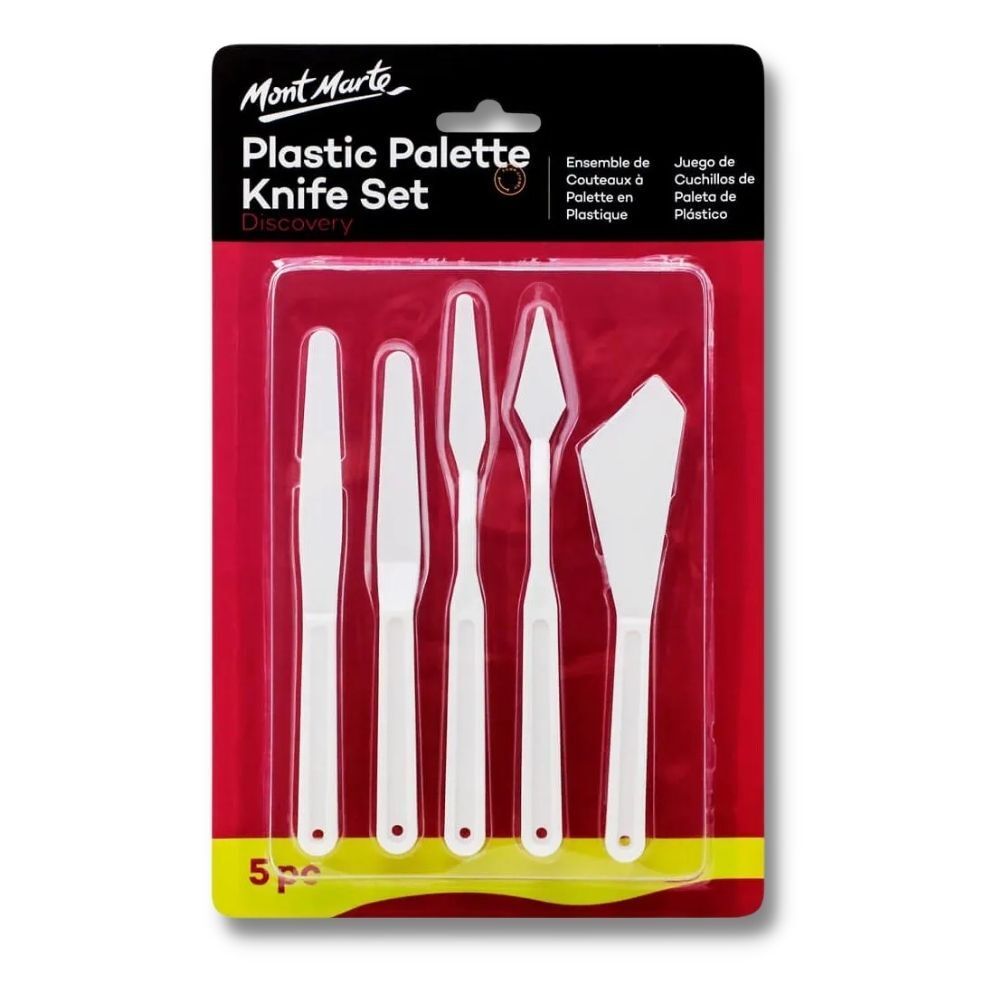 Mont Marte Studio Plastic Palette Knife Set 5pc