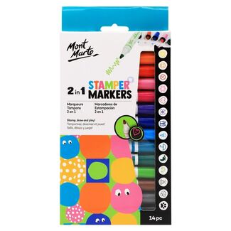 Mont Marte 2in1 Stamper Markers 14pc