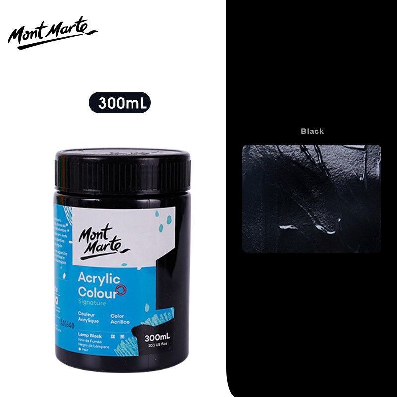 Mont Marte Acrylic Paint Signature 300ml, Black