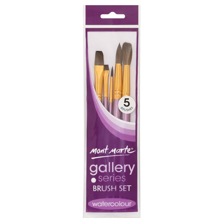 Mont Marte Watercolour Brush Set BMHS0027, 5pc