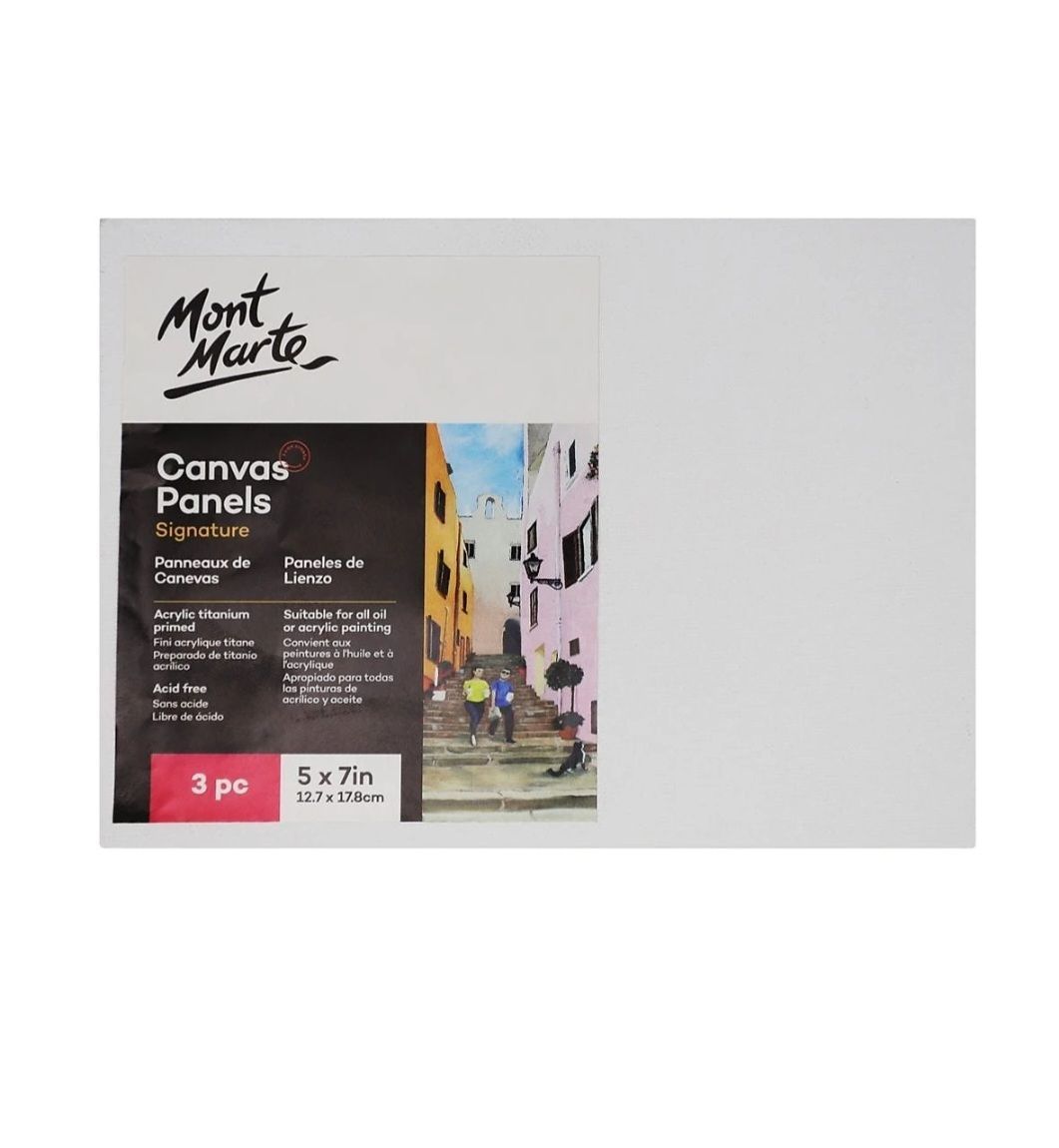 Mont Marte Canvas Panel 12.7*17.8 cm, 3pc