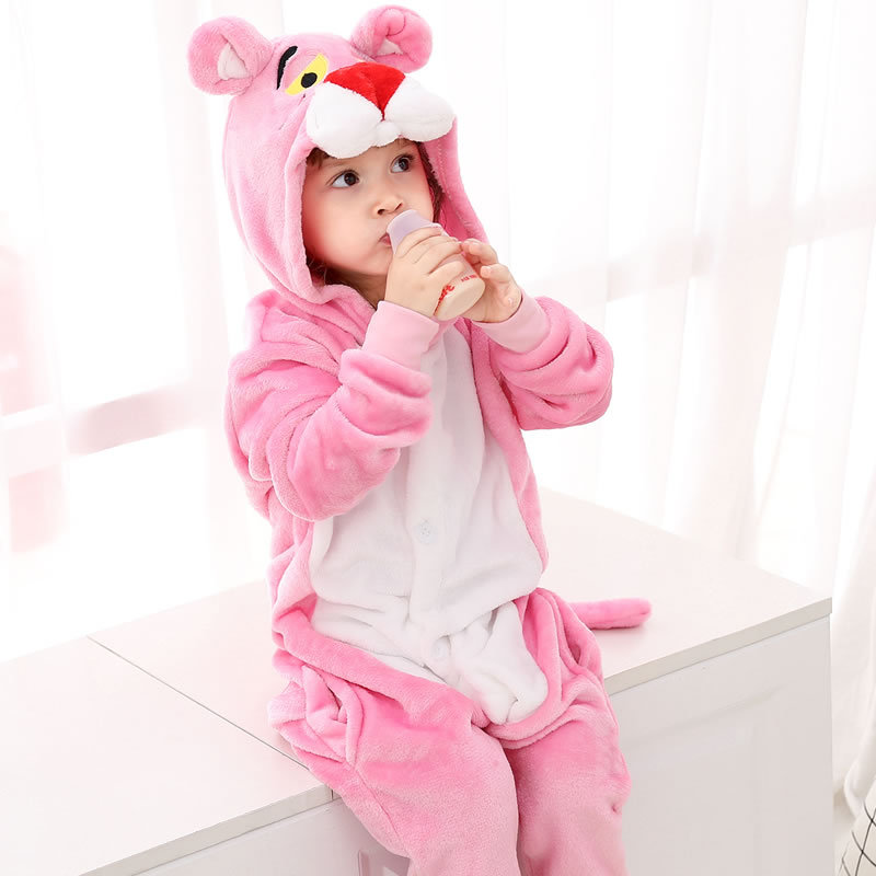 Bộ đồ liền thân hình thú trẻ em - Báo Hồng Pink Panther
