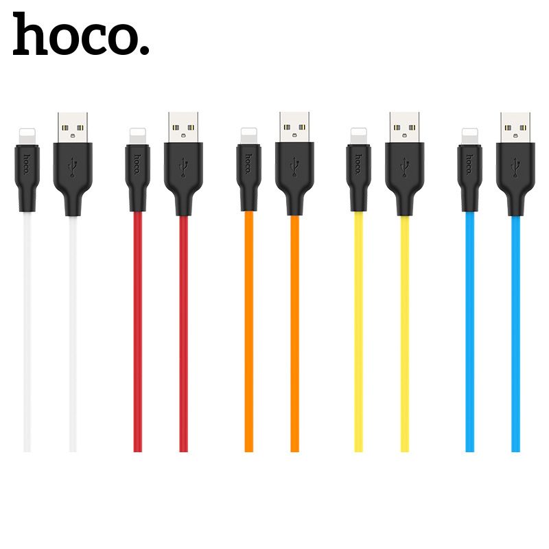 Cáp chính hãng Hoco X21 Plus Chống Lửa - Lightning (Apple) 1M - Đen