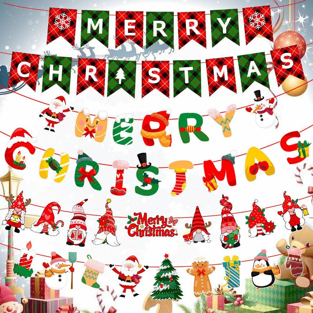 Dây Cờ trang trí Giáng Sinh (Noel) - 2 dây