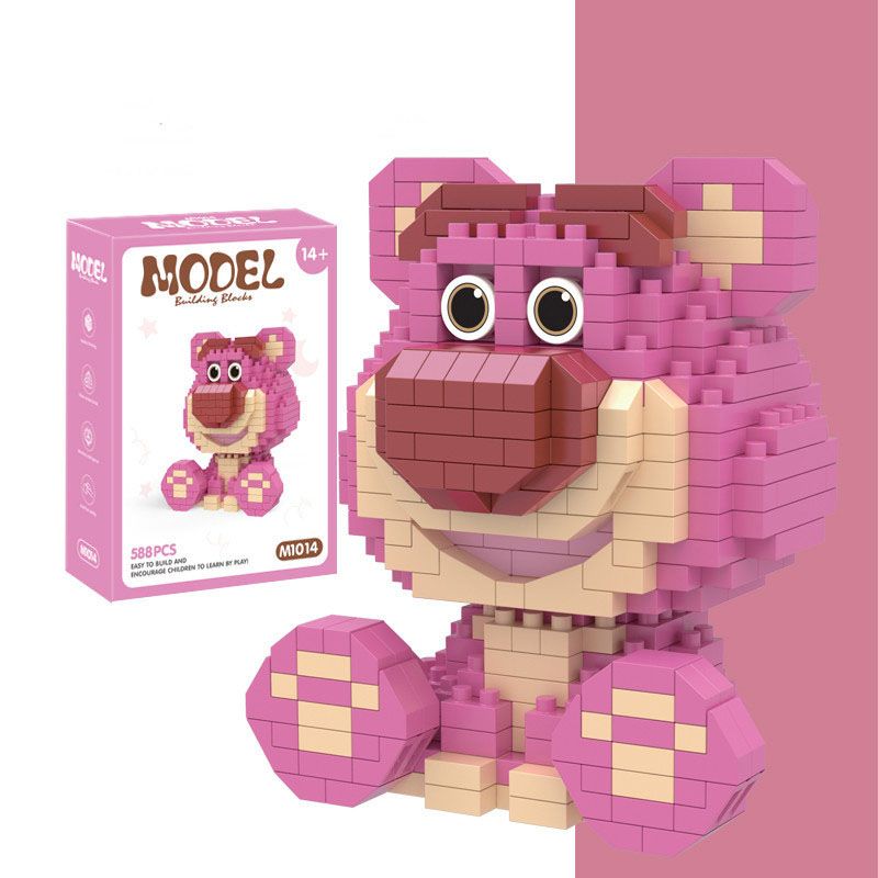 Bộ đồ chơi xếp hình Lego Gấu Dâu Lotso ngồi bệt ( ToyStory ) - 8.5x7x6cm - 588pcs