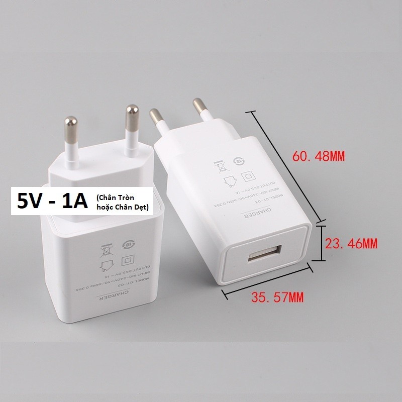 Củ sạc USB 5V 1A 2A 3A