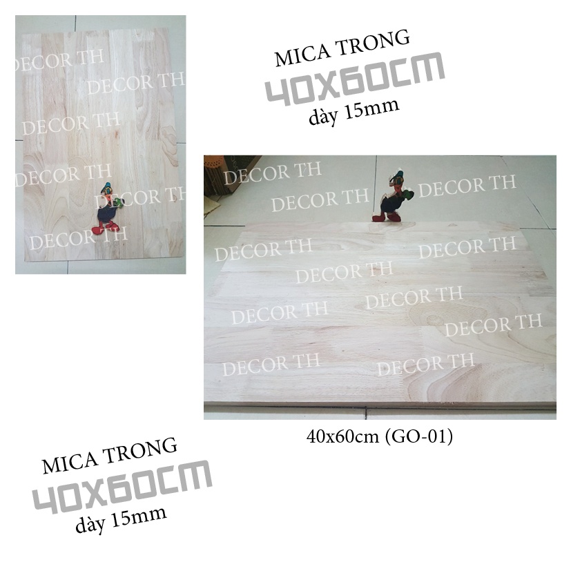 GỖ CAO SU (MẶT MỘC, ĐẸP) - CẮT SẴN 40 X 60CM - DÀY 15MM - MÃ GO-001