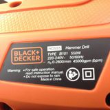 Black&Decker Máy khoan cầm tay 550W HD555KMPR-B1