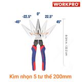 Workpro Kìm mũi nhọn có điều chỉnh 8inches/200mm W031182