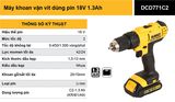 DEWALT Máy khoan vặn vít pin DCD771C2-B1