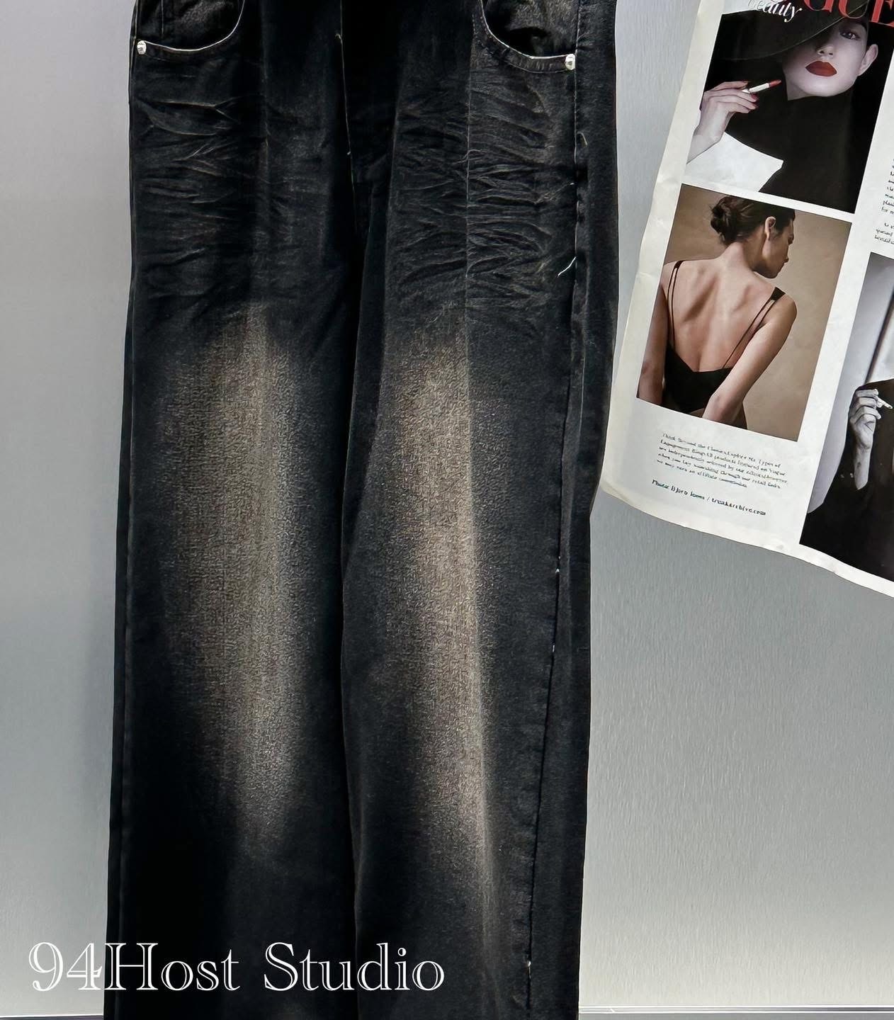 (T0044) Quần jeans 94.host - Quần jeans from rộng unisex - L