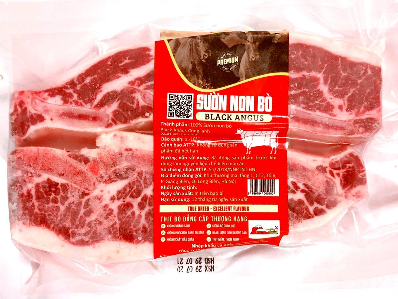 Sườn bò có xương Canada JBS