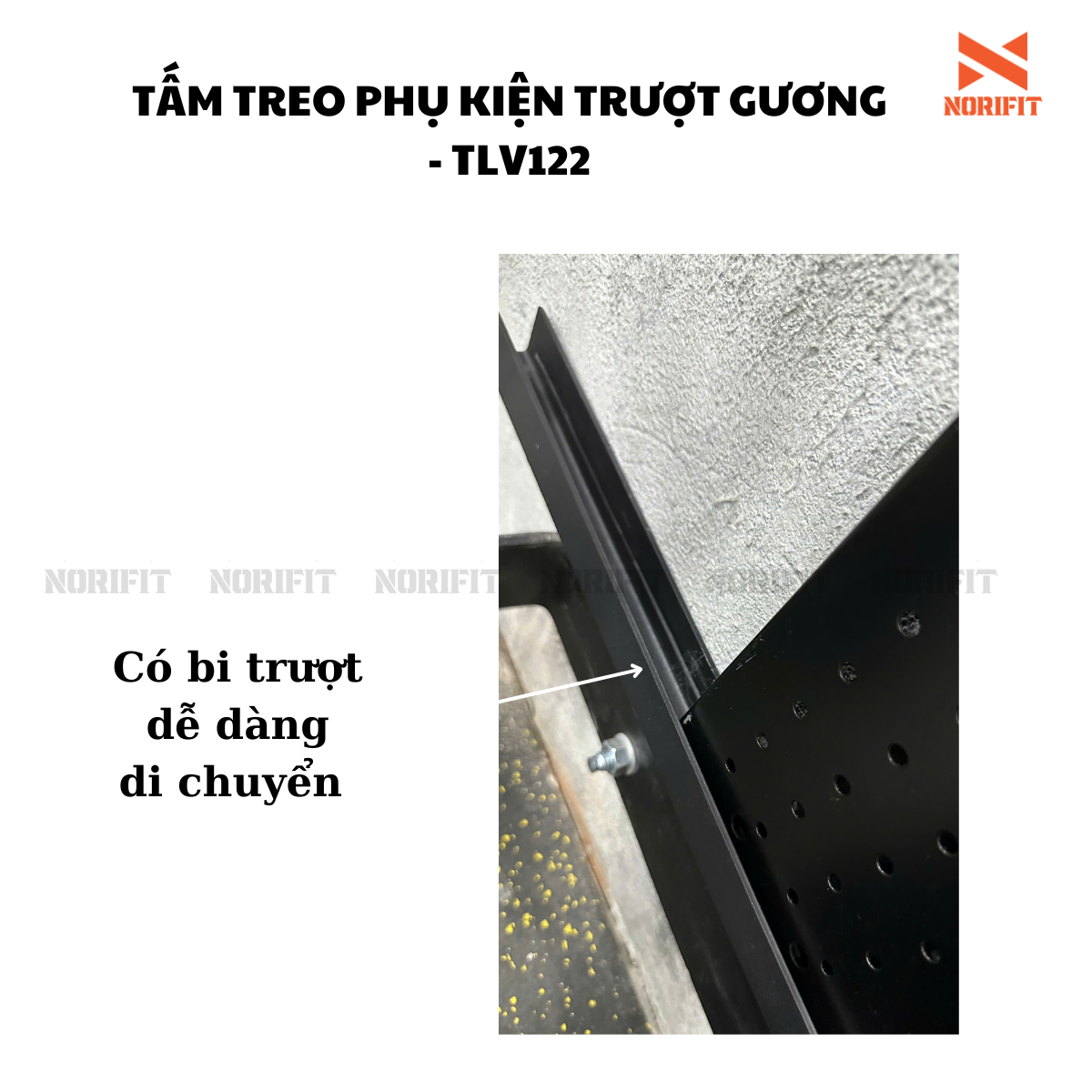 TLV122 - Tấm treo phụ kiện trượt gương