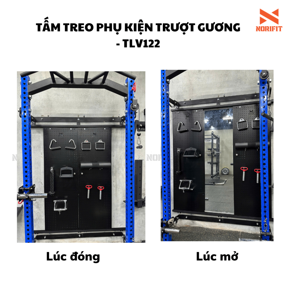 TLV122 - Tấm treo phụ kiện trượt gương