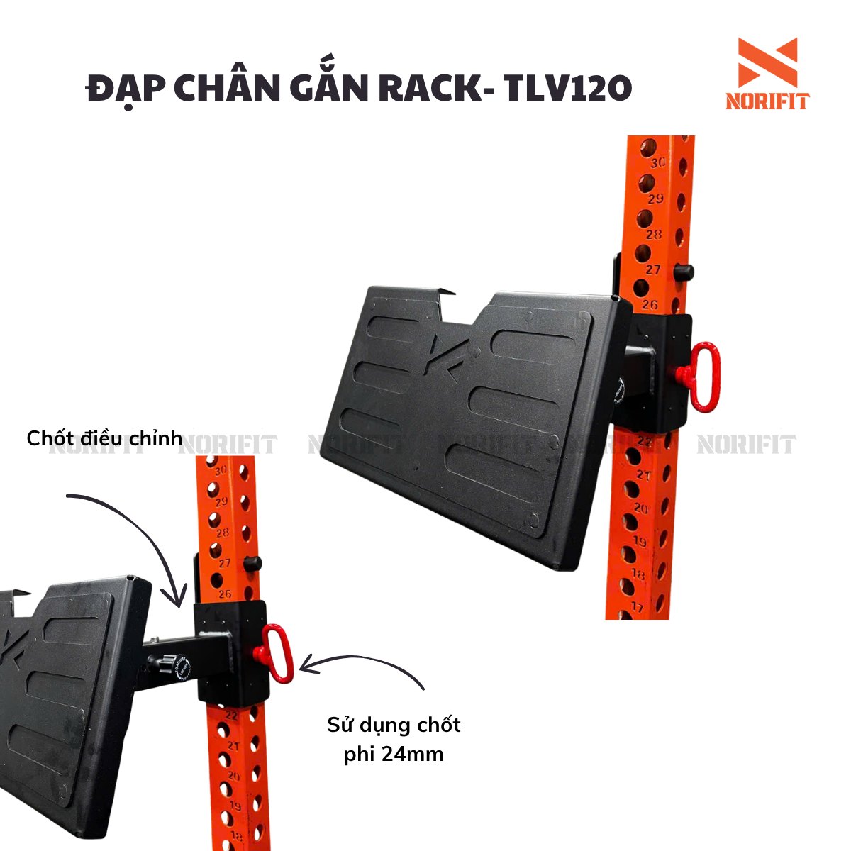 Bộ đạp chân gắn rack TLV120