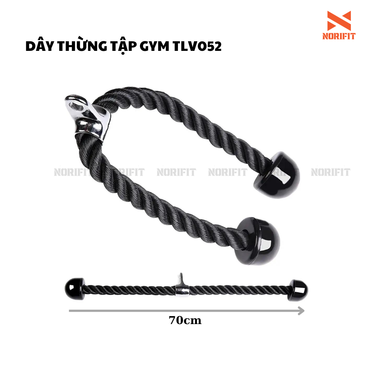 Dây thừng đôi tập tay sau, Dây Cáp Tricep Rope Bicep TLV052