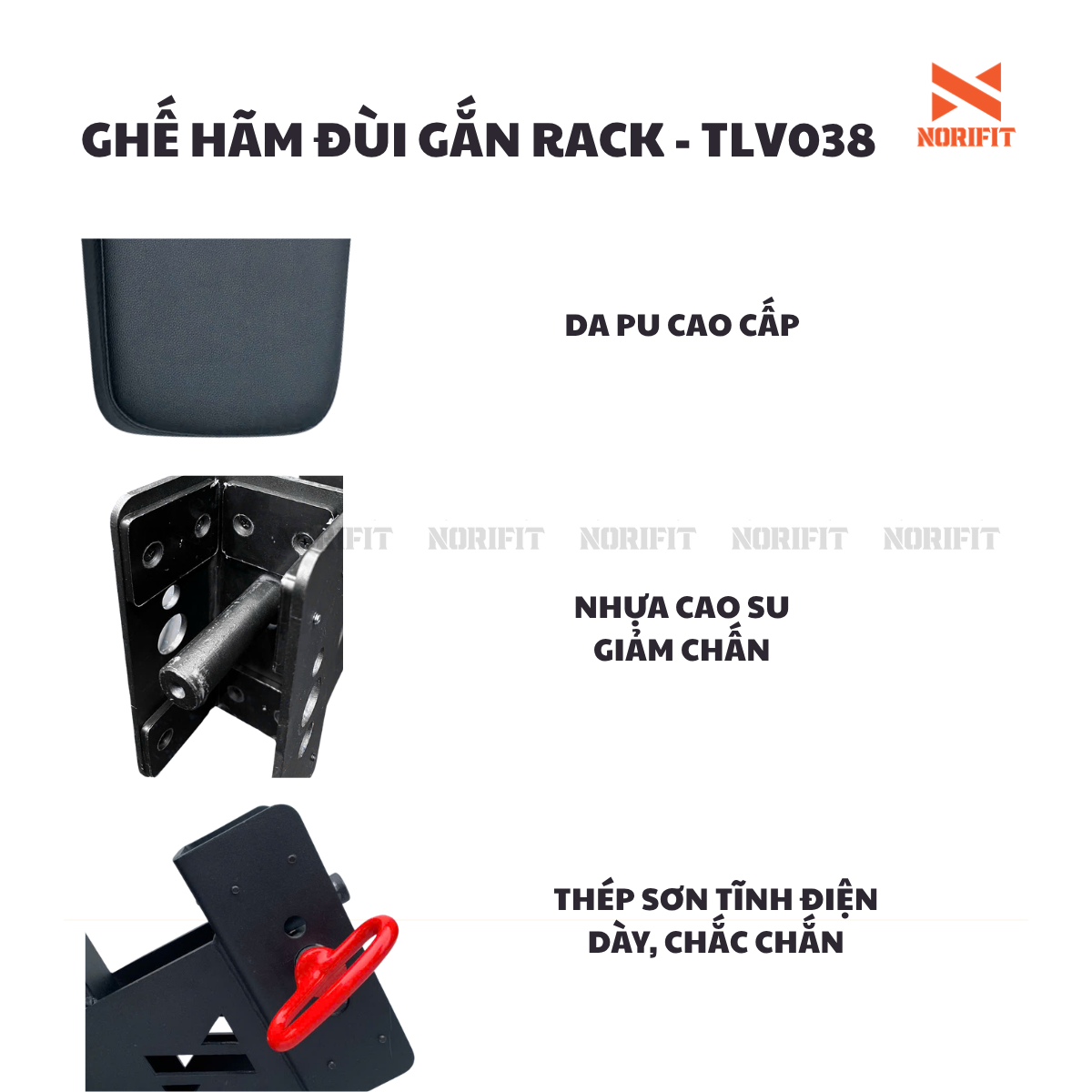 Ghế hãm đùi gắn rack