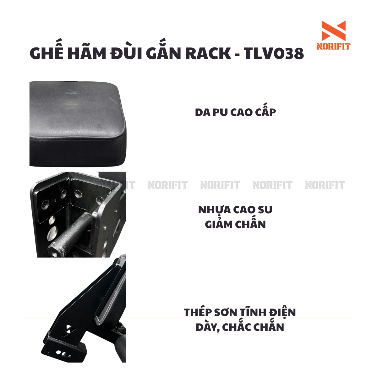 Ghế hãm đùi gắn rack