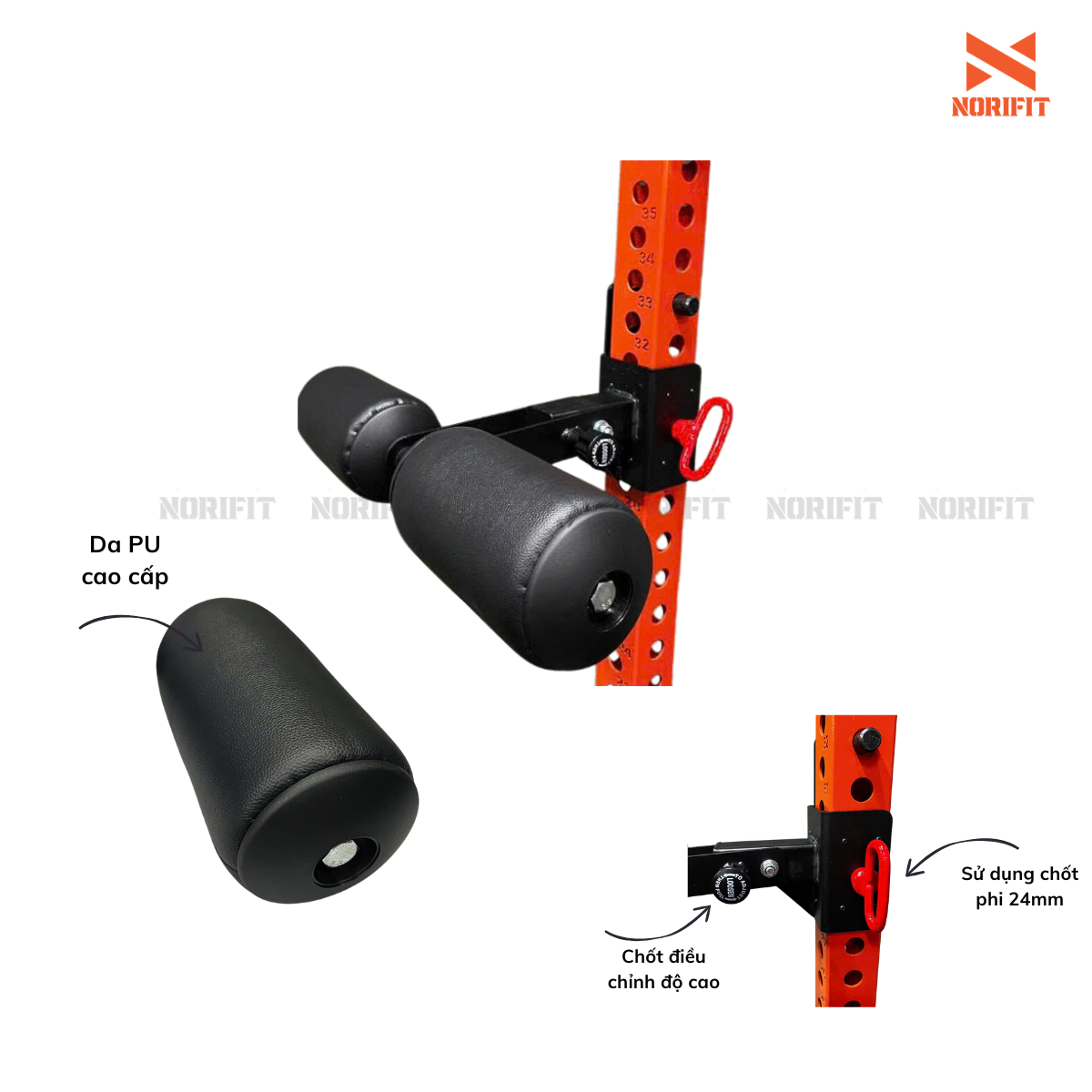 Hãm Đùi, Đệm Đùi Gắn Rack [Norifit] TLV119