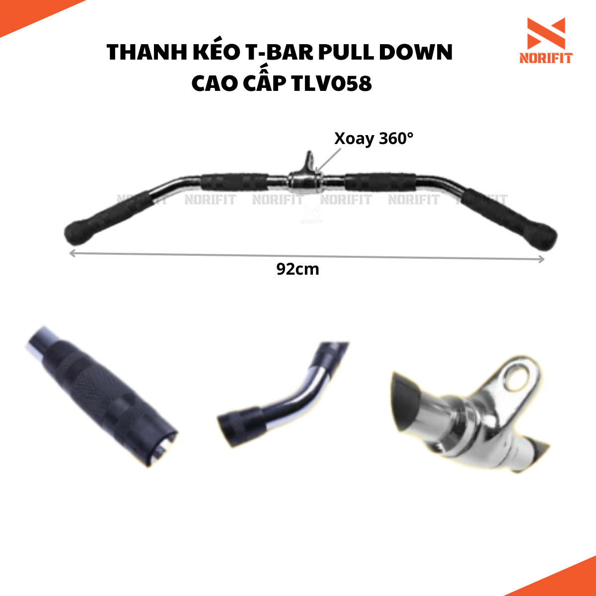 Thanh Kéo T-Bar Pull Down, Thanh Xô Dài Kéo Cáp Tạ