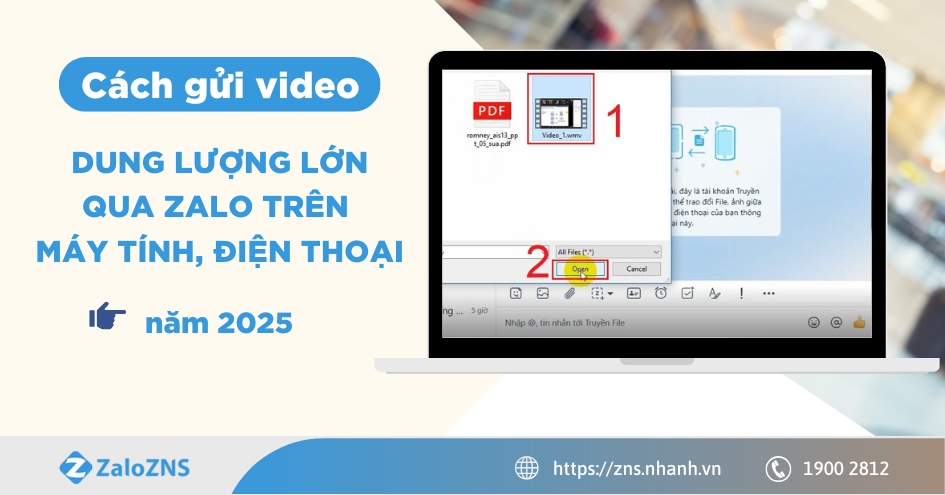 Cách gửi video dung lượng lớn qua Zalo trên máy tính, điện thoại