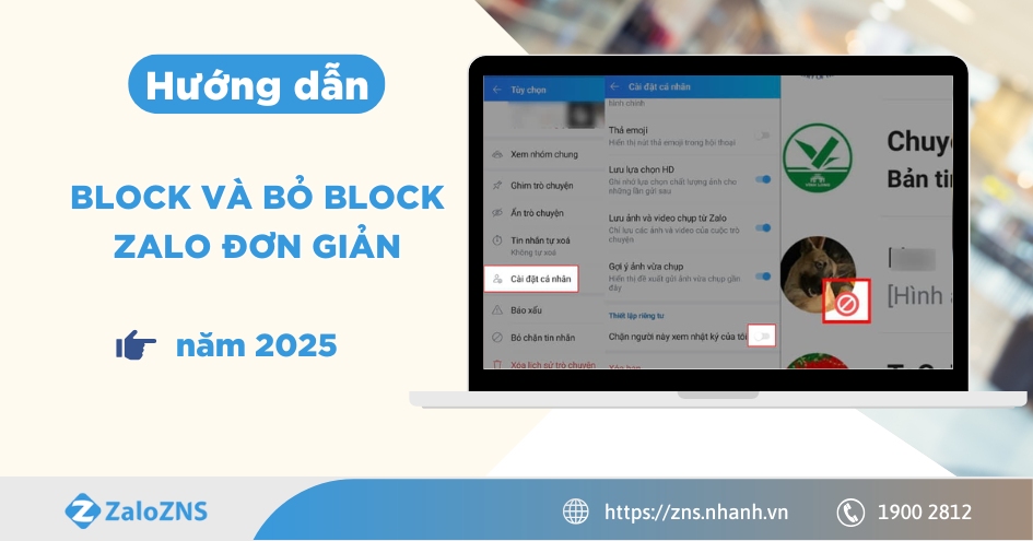 Hướng dẫn block và bỏ block Zalo đơn giản