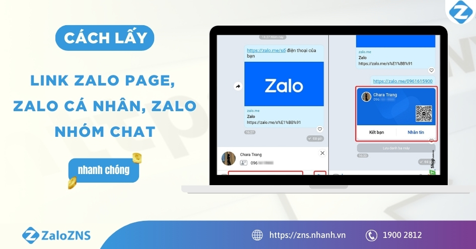 Cách lấy link Zalo Page, Zalo cá nhân, Zalo nhóm chat nhanh chóng