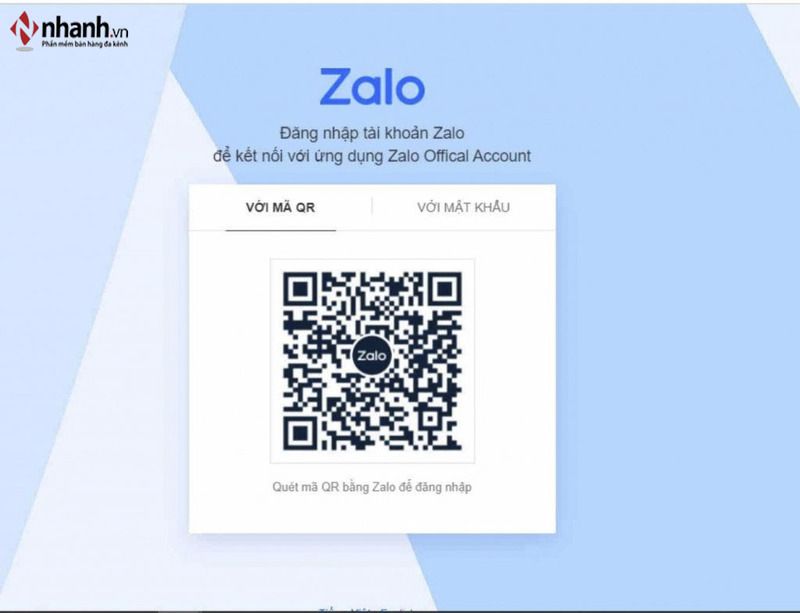 Đăng nhập Zalo OA Admin bằng cách quét mã QR