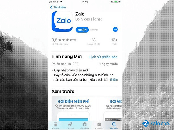 Tải ứng dụng Zalo trên App Store